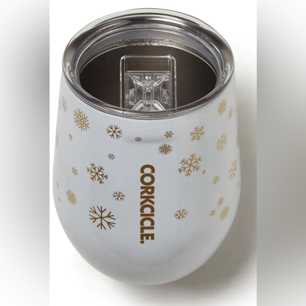 Corkcicle Stemless Snowfall White 12 oz Tumbler NWT - Picture 2 of 6